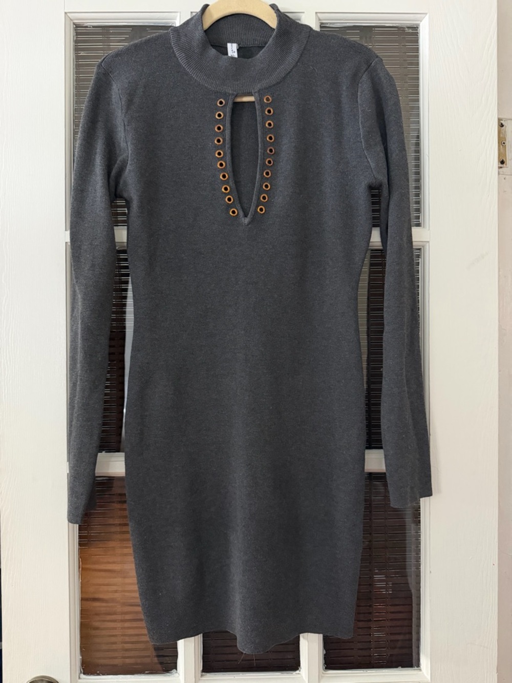 Icon Apparel Women’s XL Gray Rib Knit Bodycon Sweater Dress | SKU 0169